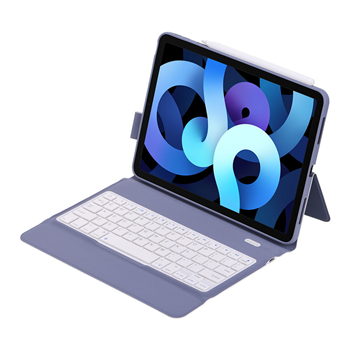 T1086 iPad pro 11寸彩色蓝牙键盘 2021 通用款键盘保护套 air 4 彩色单皮配键盘